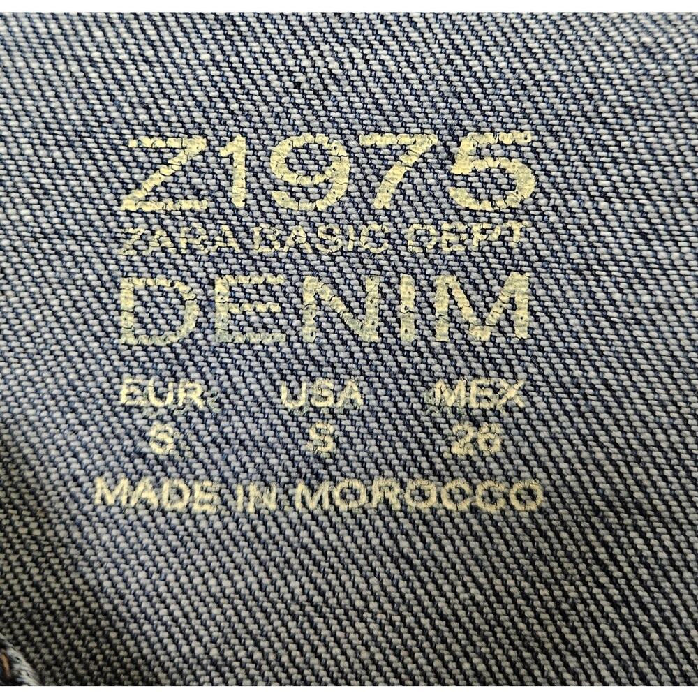 ZARA Women's S Z1975 Jean Jumpsuit Boiler Blue Denim Straight Leg 31 x 29.5 - Picture 3 of 10